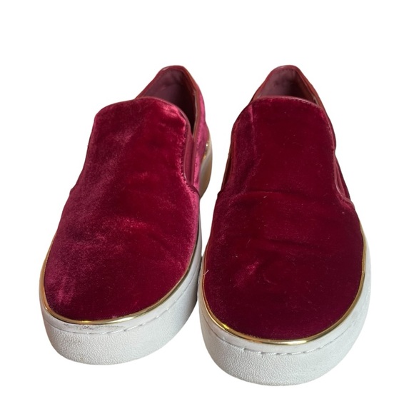 Michael Kors Kyle Slip-On Sneakers women’s size 8 red velvet - Picture 3 of 7